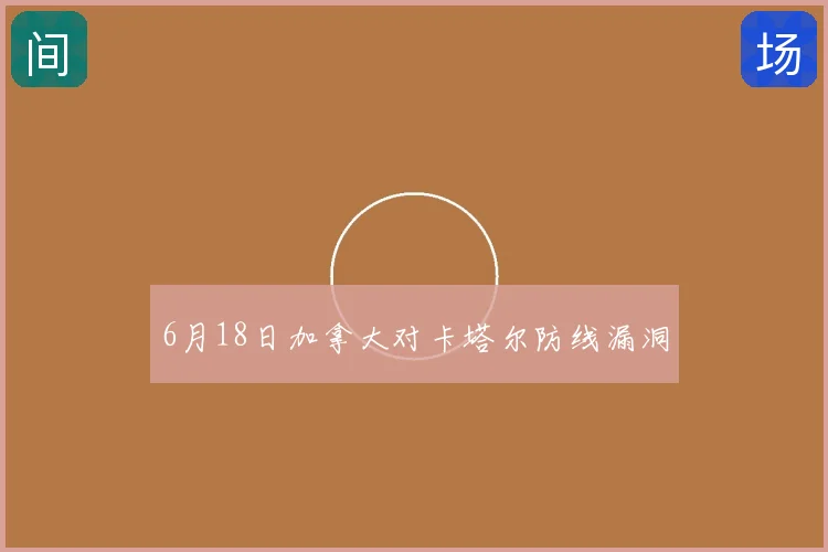 6月18日加拿大对卡塔尔防线漏洞